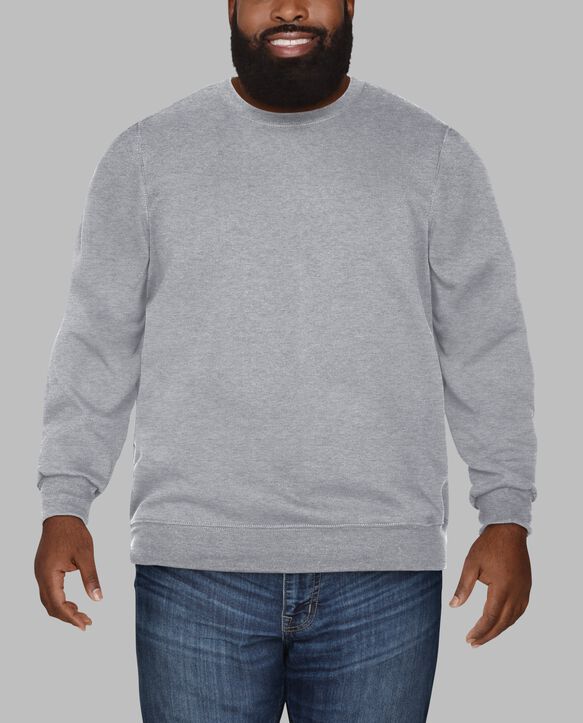 Big Men's Eversoft® Fleece Crew Sweatshirt Grey Heather