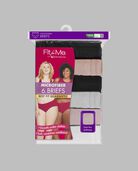 Women's Plus Fit for Me® Microfiber Brief Panty, Assorted 6 Pack Assorted
