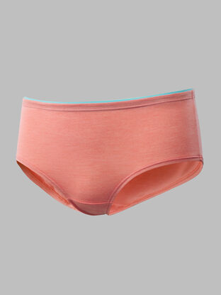 Girls' True Comfort 360 Stretch Hipster Underwear, Assorted 6 Pack 