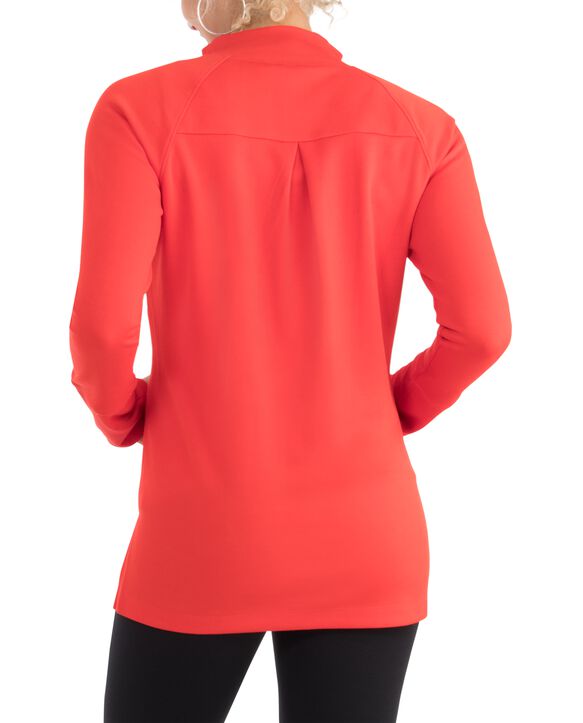 Women's Seek No Further Long Sleeve Full Zip Raglan Track Jacket Bright Red