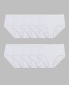 Women's Cotton Brief Panty, White 10 Pack White