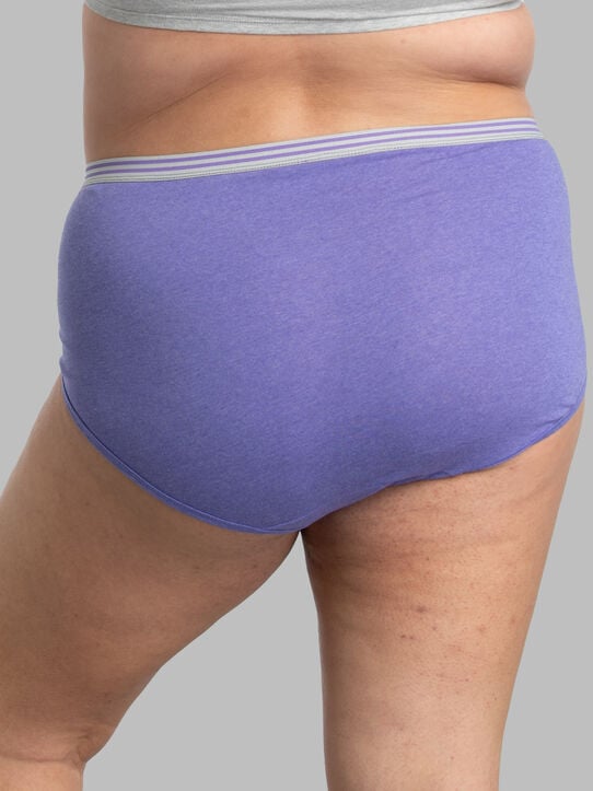 Women's Plus Fit for Me® Heather Brief Panty, Assorted 6+2 Bonus Pack