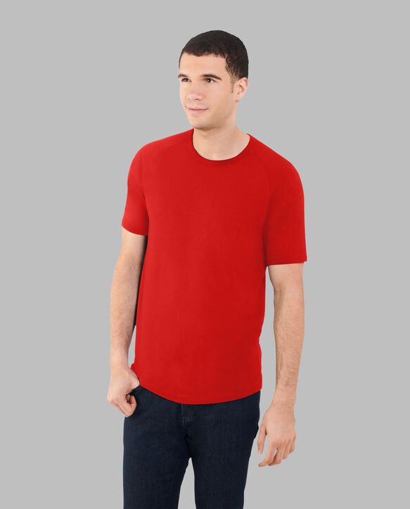 Big Men's EverLight™ Short Sleeve Raglan T-Shirt, 2XL, 2 Pack True Red