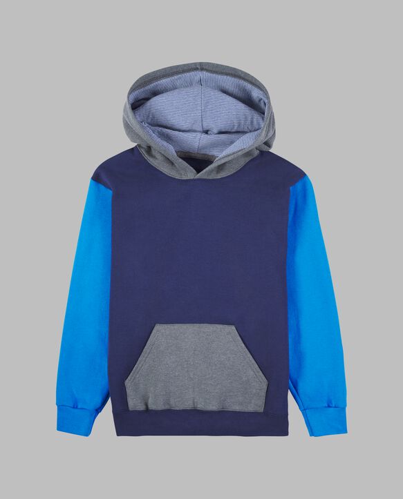 Boys' Fleece Hoodie Sweatshirt Navy/Pacific Blue