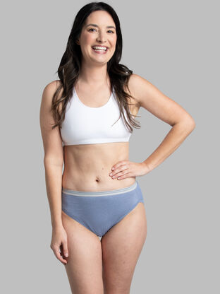 Fruit of the Loom Women's Plus Size 4-Pack FFM Everlight Brief