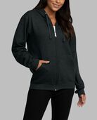 Eversoft® Fleece Full Zip Hoodie Sweatshirt Black Heather