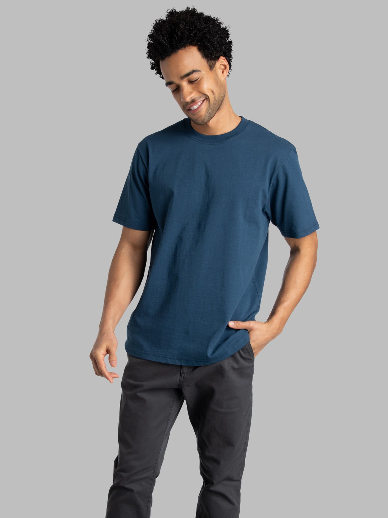 Men's Crafted Comfort Legendary Tee™ Crew T-Shirt Smoke Blue