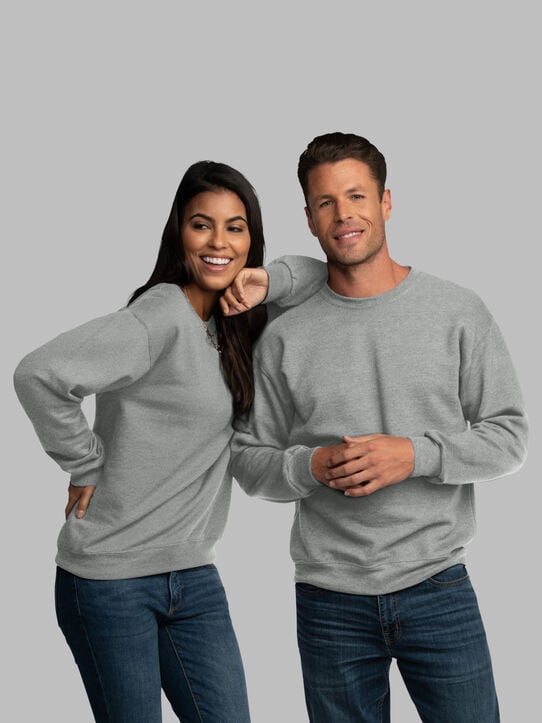 EverSoft®  Fleece Crew Sweatshirt, Extended Sizes Grey Heather