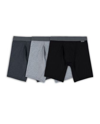 Men's Crafted Comfort Assorted Long Leg Boxer Brief 3 Pack 