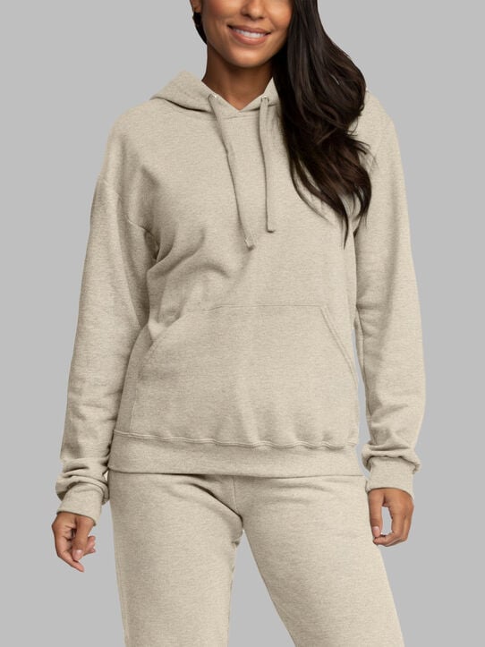 EverSoft®  Fleece Pullover Hoodie Sweatshirt Khaki Heather