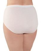 Women's Plus Size Fit for Me® by Fruit of the Loom® Cotton White Brief Panty, 3 Pack Assorted