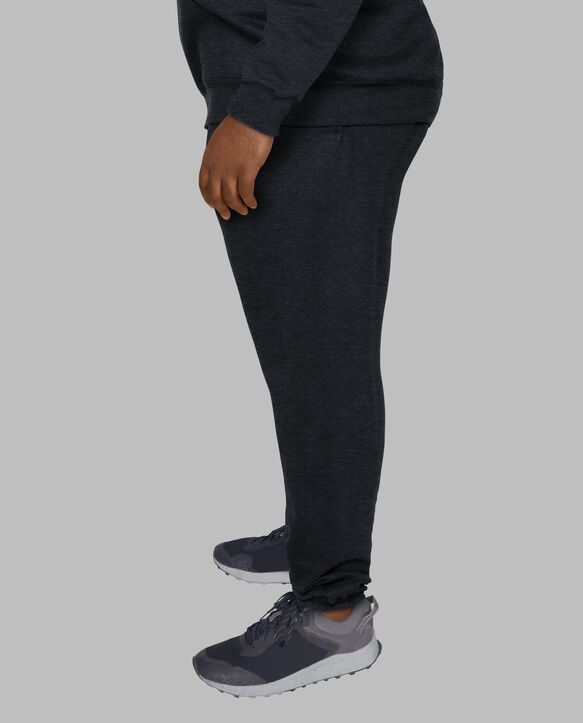 Big Men's Eversoft® Fleece Elastic Bottom Sweatpants Black Heather
