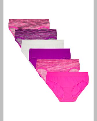 Girls' Seamless Hipster Panty, 6 Pack 