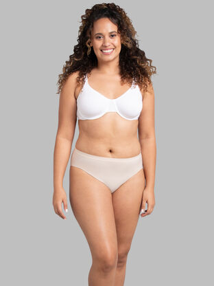 Fruit Of The Loom Womens No Show Seamless Underwear, Amazing Stretch & No  Panty Lines, Available In Plus Size, Pima Cotton Blend-Cheeky Bikini-3