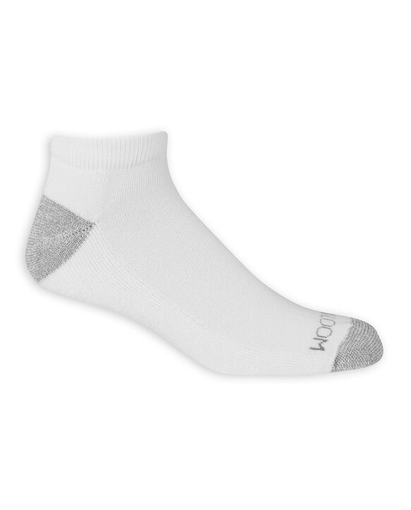 Men's Dual Defense Low Cut Socks, 12 Pack, Size 6-12 WHITE/GREY