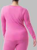 Women's Plus Size Thermal Crew Top, 2 Pack PINK BERRY/WHITE