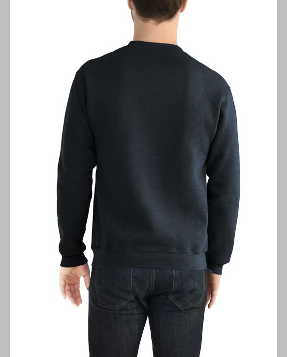 Men's EverSoft Fleece Crew Sweatshirt, 2 Pack BLACK HEATHER