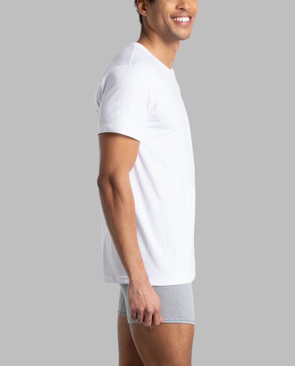 Men's Crafted Comfort Crew T-Shirt, White 3 Pack White