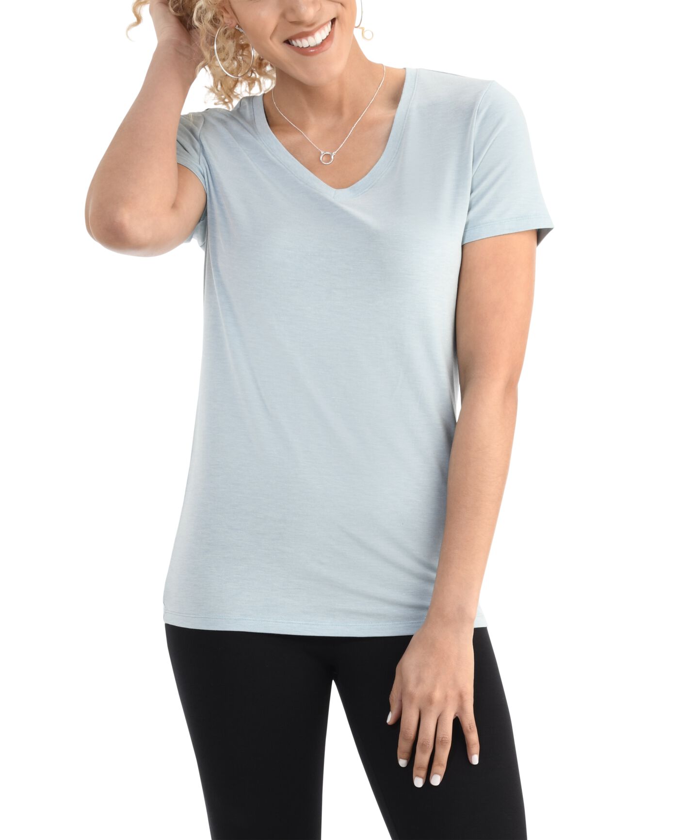 Women’s  Seek No Further Short Sleeve V-Neck T-shirt Bayou Blue