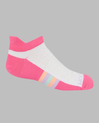 Girls' Active Lightweight No Show Tab Socks, 6 Pack, Size M 