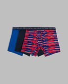 Men's Breathable Micro-Mesh Boxer Briefs, Assorted Print and Solid 3 Pack Assorted