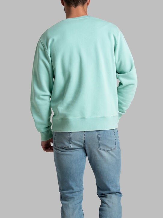 Fruit of the Loom Garment Dyed Crew Sweatshirt Cascade Green