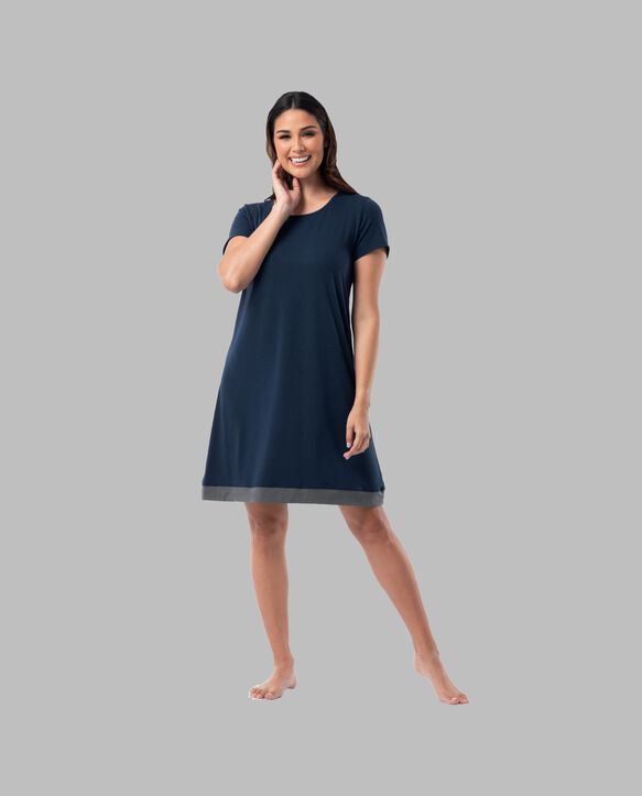 Women's Soft & Breathable Pajama Sleepshirt MIDNIGHT BLUE