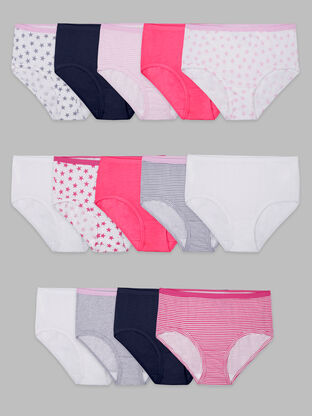 Girls'Eversoft® Brief Underwear, Assorted 14 Pack 