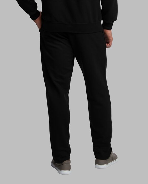 Men's Eversoft® Open Bottom Sweatpants, Extended Sizes Rich Black