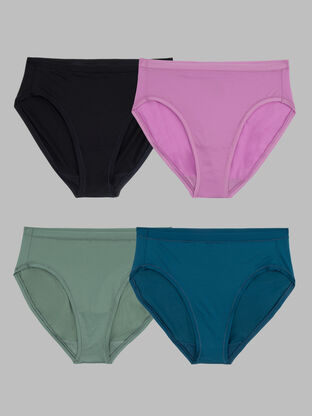 Women's Fruit of the Loom Getaway Collection™, Cooling Mesh Bikini Underwear, Assorted 4 Pack 