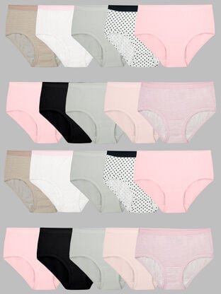 Girls'Eversoft® Brief Underwear, Assorted 20 Pack 