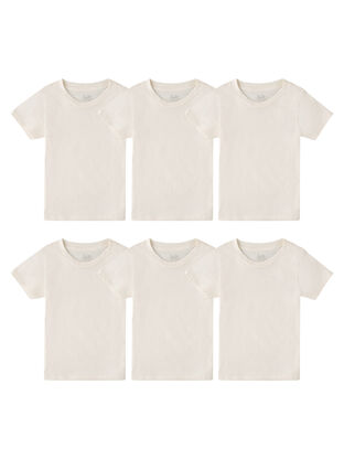 Toddler Boys' Natural Cotton Crew T-Shirt, 6 Pack 