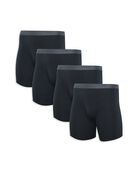 BVD Men's Black and Gray Boxer Brief, 4 Pack ASSORTED
