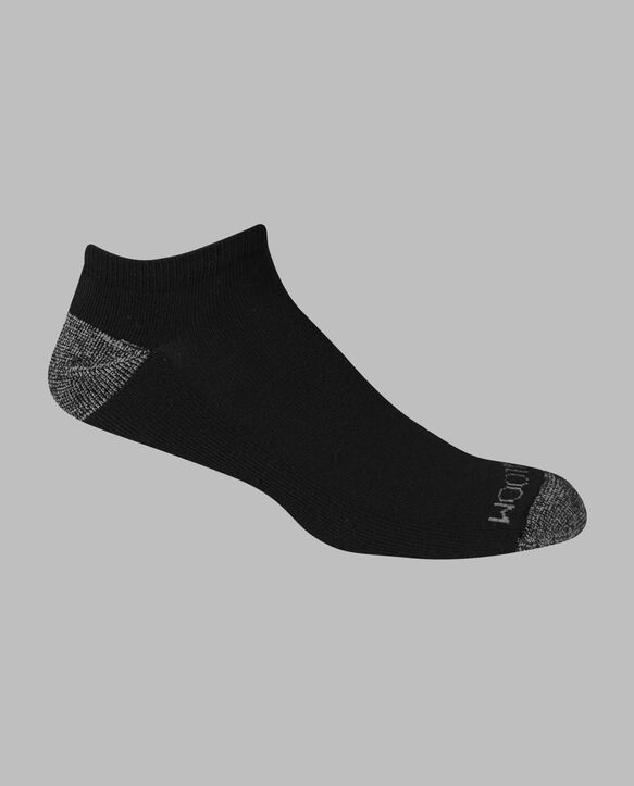 Men's Dual Defense®No Show Socks, 12 Pack, Size 6-12 BLACK/GREY