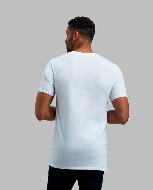 BVD® Men's Short Sleeve Cotton Crew T-Shirt, White 5 Pack White