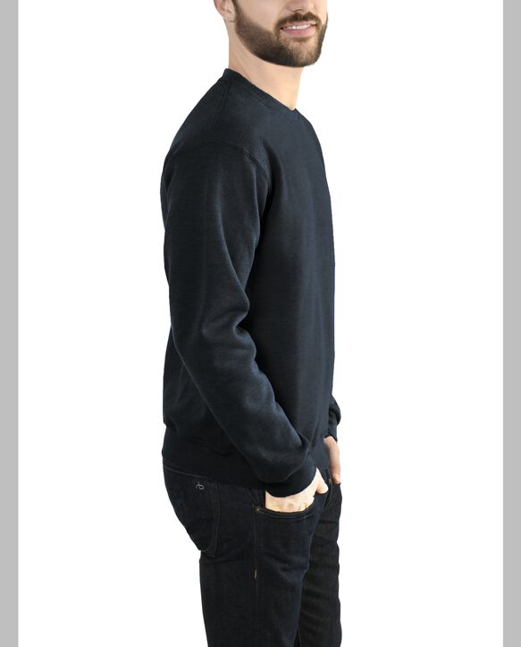 Men's EverSoft Fleece Crew Sweatshirt, 2 Pack BLACK HEATHER
