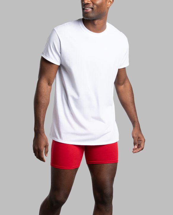 Men's Short Sleeve Active Cotton White Crew T-Shirts
