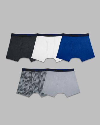Boys' Breathable Cotton-Mesh Boxer Briefs, Assorted 5 Pack 