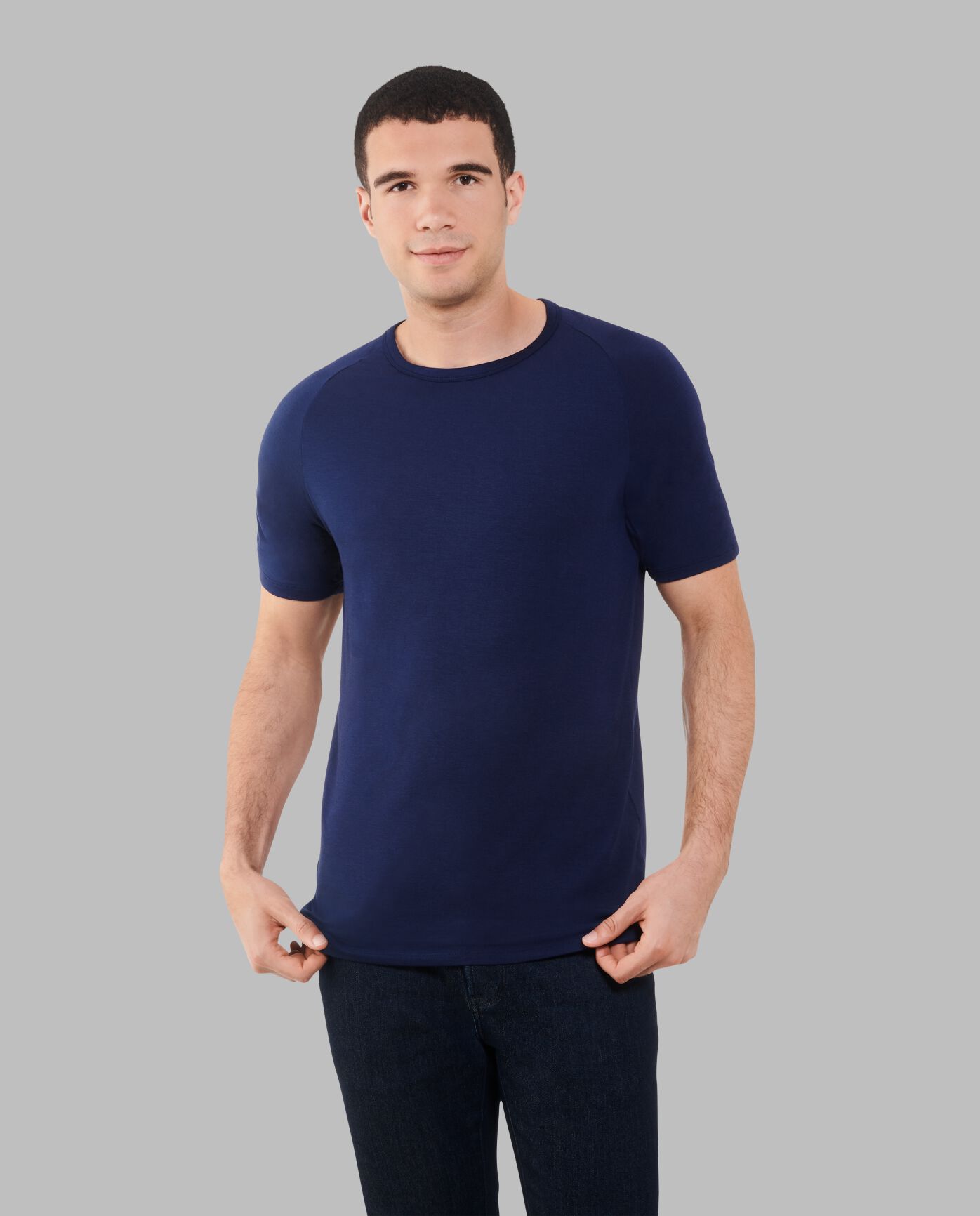 Men's Short Sleeve EverLight™ Raglan T-Shirt, 2 Pack Jnavy