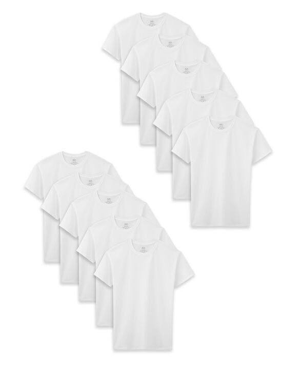 Husky Classic White Crew T-Shirts, 10 Pack WHITE