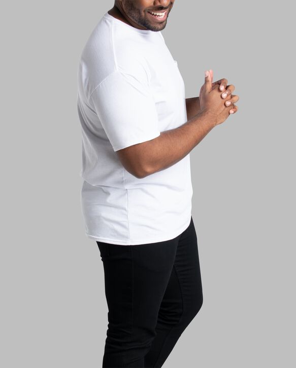 Tall Men's Eversoft® Short Sleeve Pocket T-Shirt WHITE