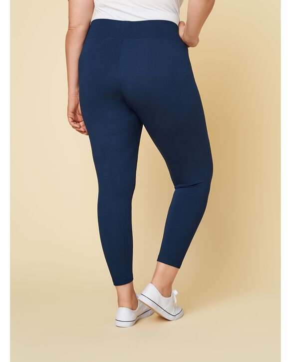 Women’s Seek No Further Plus Size Wide Waistband Ponte Stretch Leggings Navy Nights