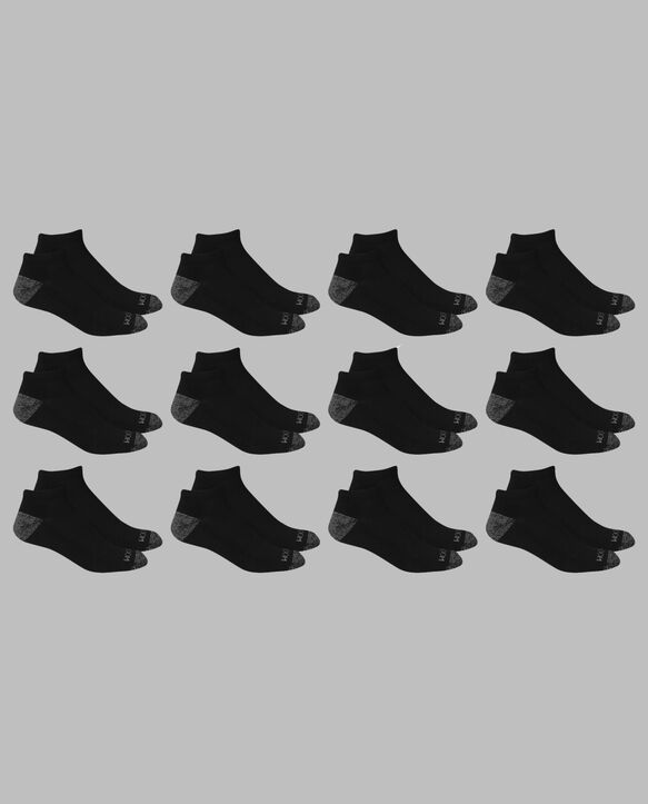 Men's Dual Defense®Low Cut Socks, 12 Pack, Size 6-12 BLACK/GREY