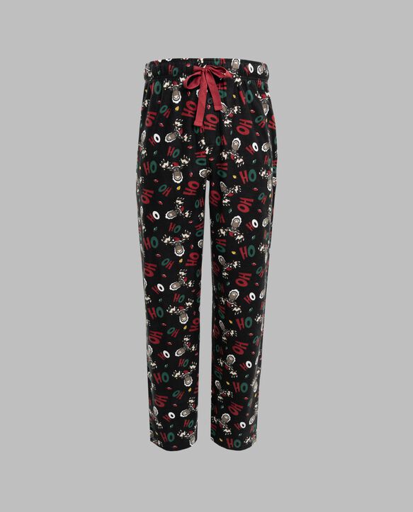 Fruit of the Loom Men's Holiday and Plaid Microfleece Sleep Pant, 2 Pack REINDEER/NAVY PLAID