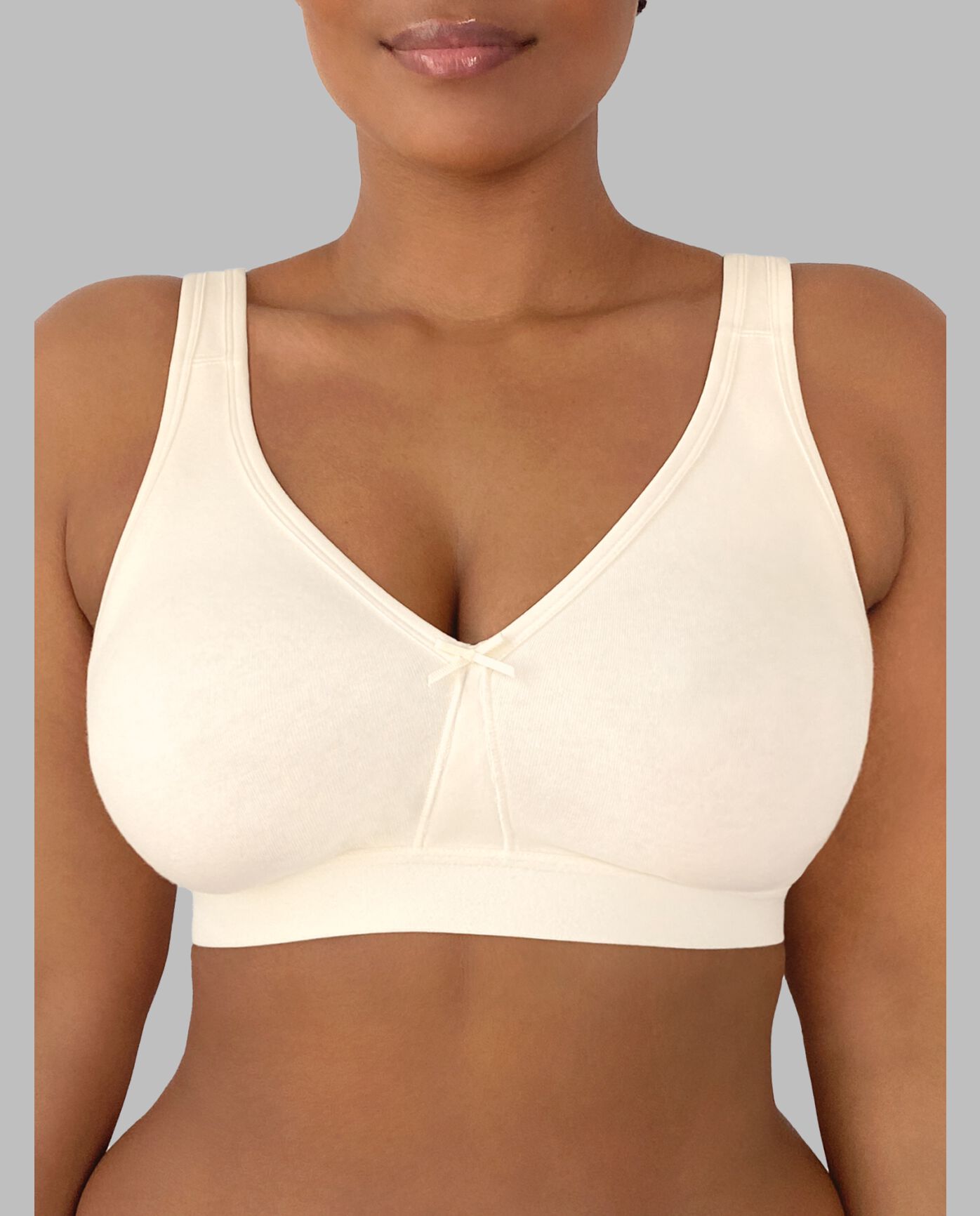 Women's Plus Size Beyondsoft®  Wireless Cotton Bra PRISTINE