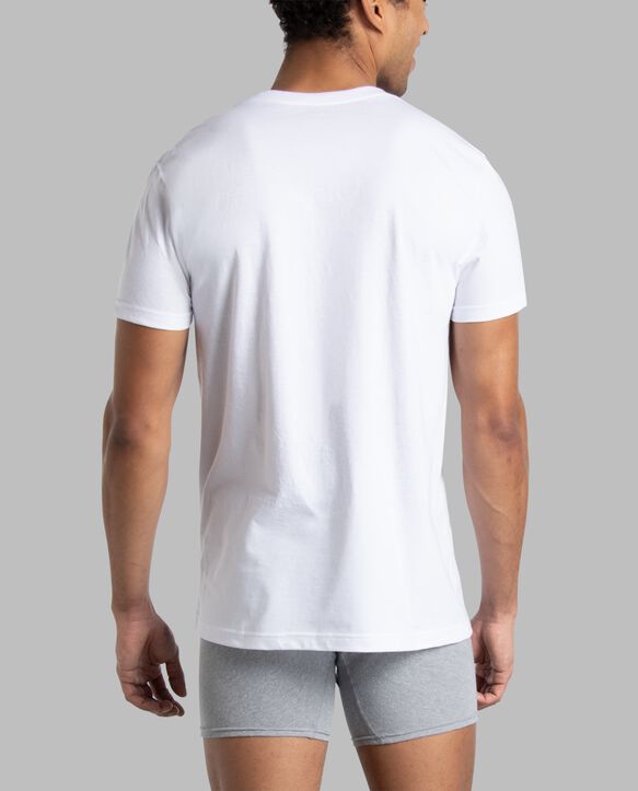 Men's Crafted Comfort Crew T-Shirt, White 3 Pack White