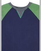 Boys' Fleece Raglan Crew Sweatshirt Green/Navy