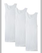 Men's Cotton White A-Shirts, 3 Pack White