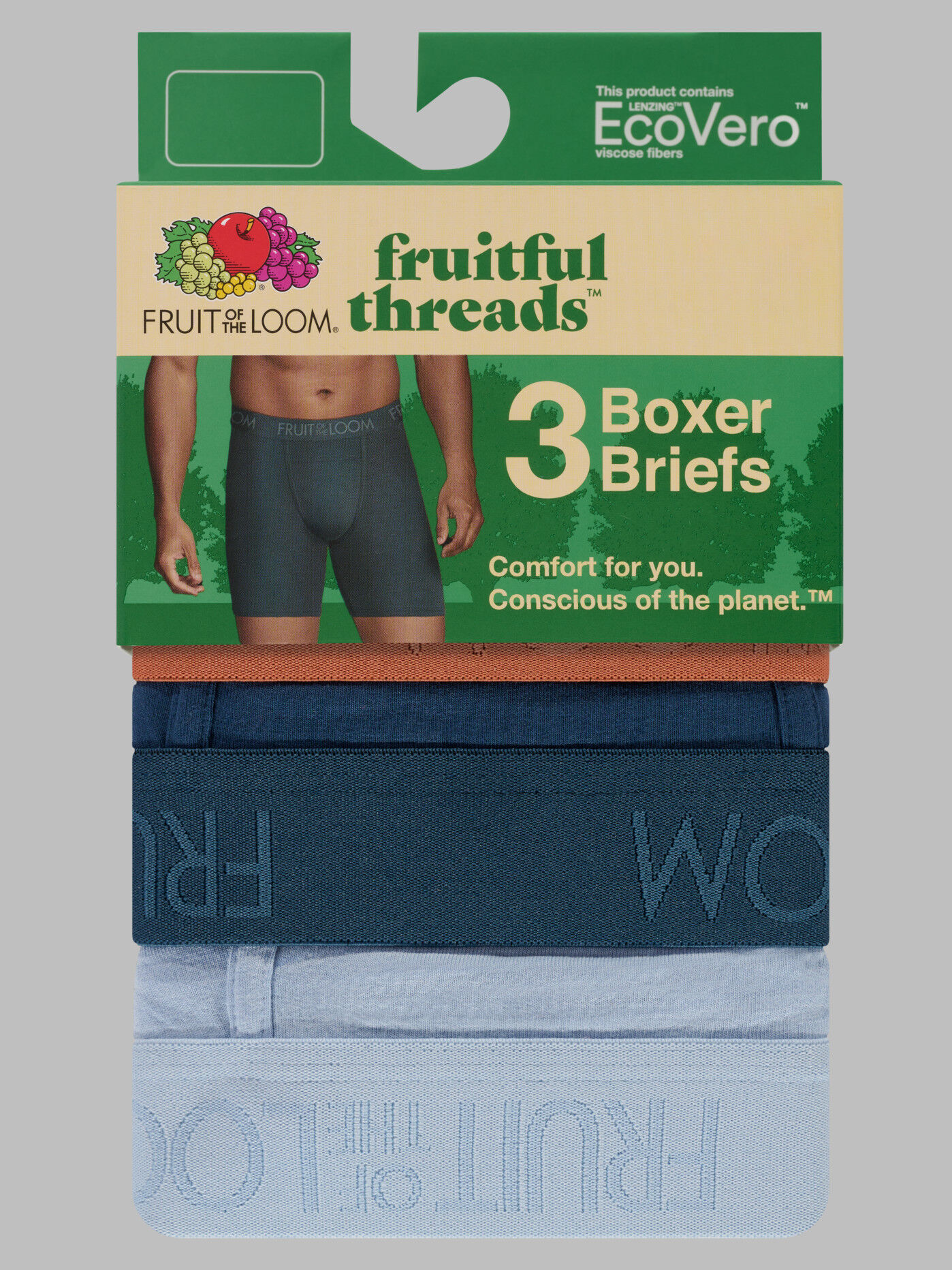 Men s Fruitful Threads Boxer Briefs Assorted 3 Pack