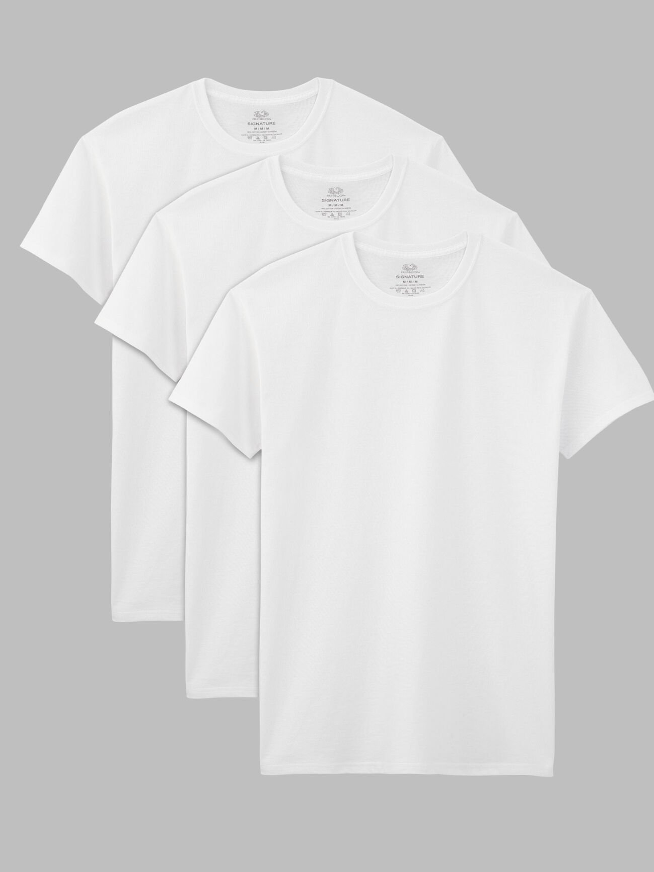 Men's Short Sleeve Crew T-Shirt, White 3 Pack White
